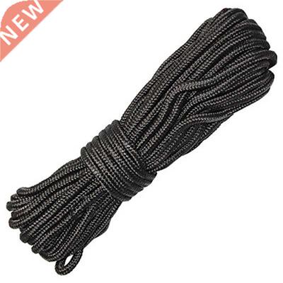 5mm x 15m 50ft Black tility Rope Boating Awnings Camping Fis
