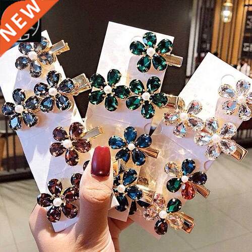 2pcs Women Crystal Fashion hair accessories clips hairclips