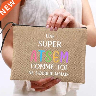 A Super Atsem Printed Cosmetic Bag Women Neceser Makeup Bag