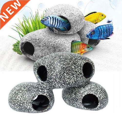 Rock Cave Stone Aquarium Decoration Fish Tank Breeding