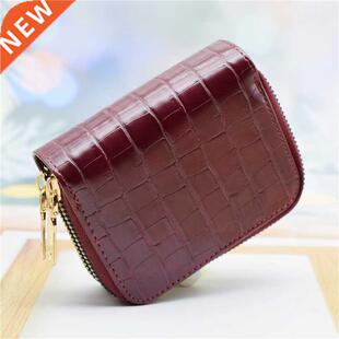 Women Business Card Holder Wallet PU Leather Purple/red/silv