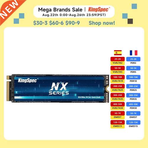 KingSpec M2 NVMe 2280 128GB 256GB 512GB 1TB SSD M.2 2280 PCI
