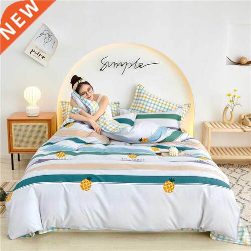 Kuup Cartoon Bedding Set Double Sheets Soft /4pcs Bed Sheet