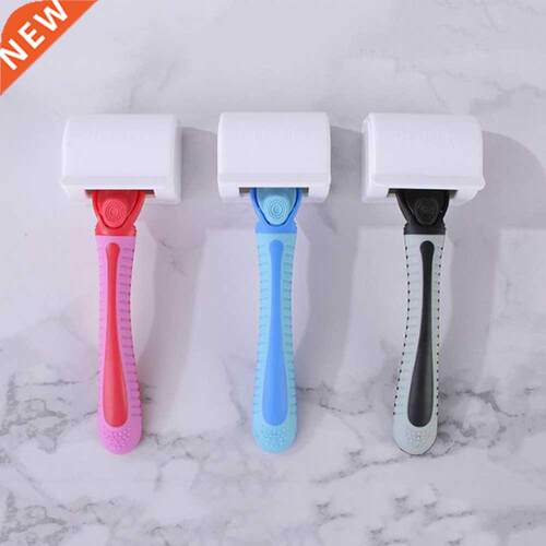 Men's Sticky Razor Holder Plastic Razor Toothbrush Rack Bath