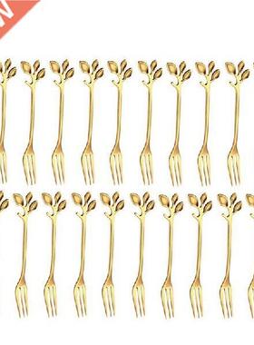 New 20Pcs Stainless Steel Flatware Fruit Fork Dinnerware