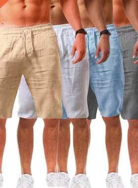 Summer new style men's casual sports cotton and linen comfor