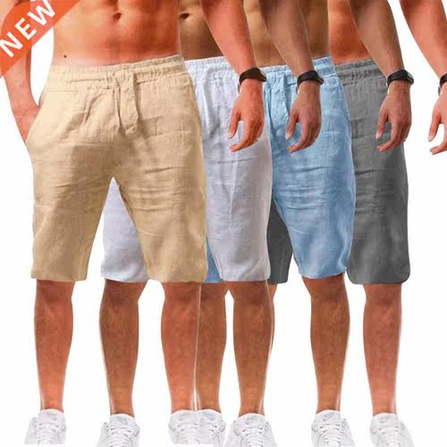 Summer new style men's casual sports cotton and linen comfor