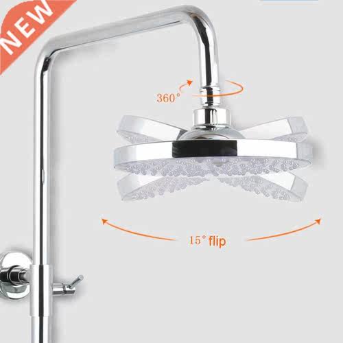 8 inch LED Rain Shower Head 3 Colors Temperature Control Wat