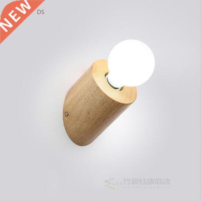 Nordic Wall Lamp desgin wood vanity light Simplicity led E27