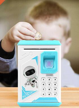 Electronic Piggy Bank Fingerprint ATM Password Money Box Chi