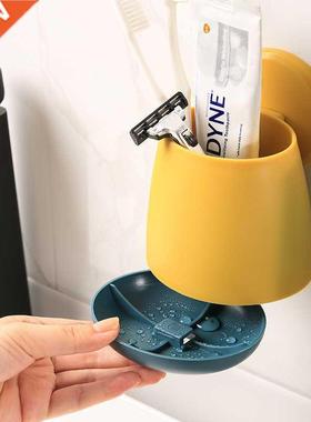 athroom Toothrush Holder Toothrush Toothpaste Wall-Mounte