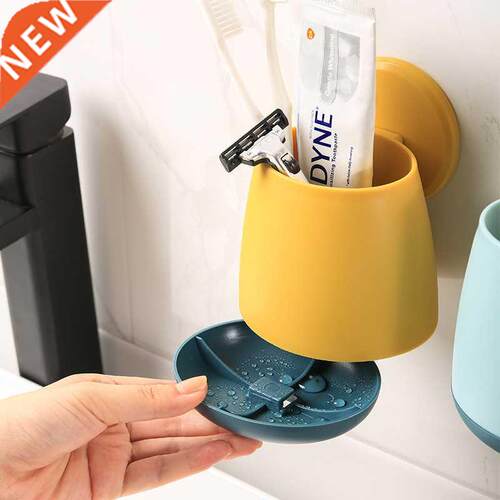 athroom Toothrush Holder Toothrush Toothpaste Wall-Mounte