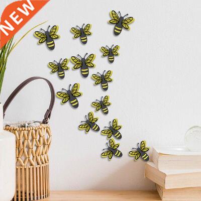 24PCS 3D Bee Stickers Bee Decor Removable Mural Decals Honey