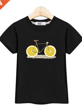 Faion Boy Kids Tops ort Sleeve Boys irt Lemon Bike Fun