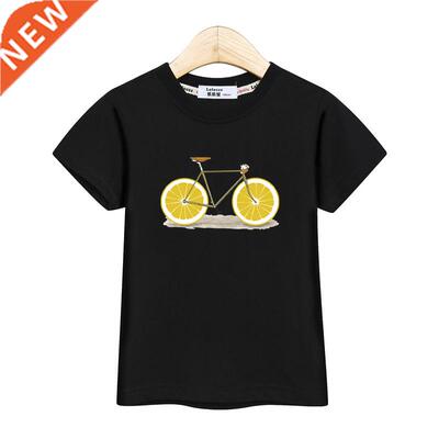 Faion Boy Kids Tops ort Sleeve Boys irt Lemon Bike Fun