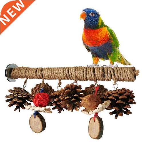 Bird Toy Wooden Parrot Perch Stand Sticks Cage Sleeping