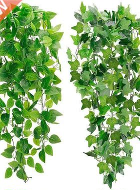 .6FT Plastic Leaves Ivy 2 Strands Artificial Vine Garland