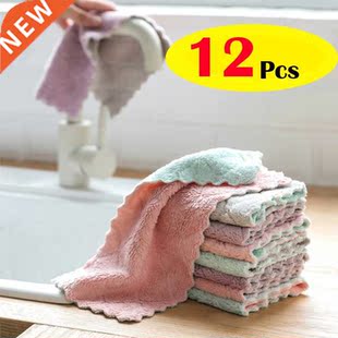 12PCS Super Absorbent Microfiber Kitchen Di Cloth High-eff