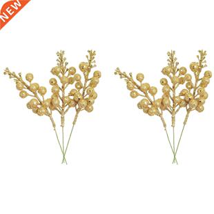 60 Pack Artificial Christmas Glitter Berries Stems For Chris