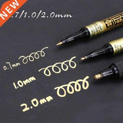 Silver Gold Permanent Metallic Marker Pens 0.7/1.0/2.0mm Stu