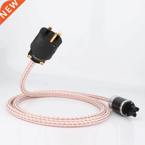 High Quality Hi-End 24 cores 6N OCC Hifi Power Cord with Gol