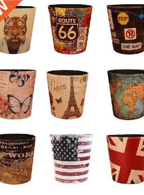 Tra can Rubbi bin PU Leather bucket Garbage waste