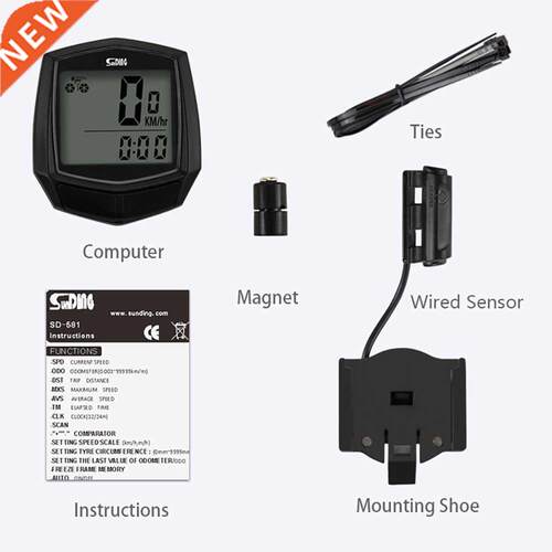 1PCS Waterproof Wireless Digital Bike Ride Speedometer Odome