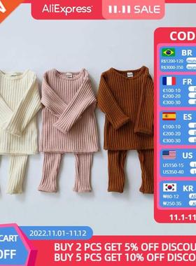 Winter Toddler Baby Clothes Sets Girls Boys Knit Sweater ops