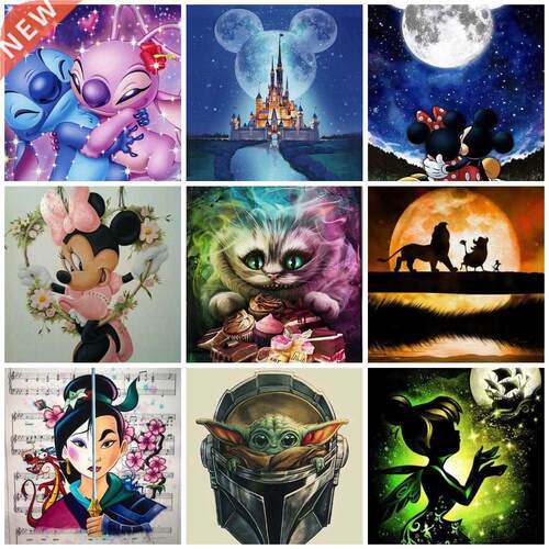 Diamond Painting 5d Mickey Mouse Princess Cartoon Characters