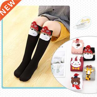 Girls Socks Cotton Knee High Socks Animals Cartoon Design P