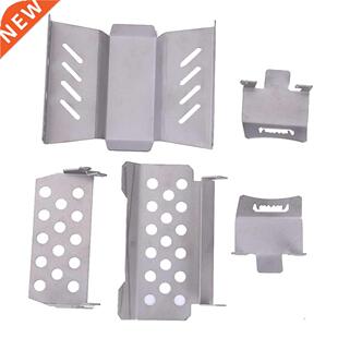 5pcs Steel Protection Skid Plate Front Rear Servo Guard