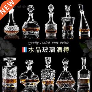 Large glass wine bottle red wine decanter whiskey bottle wit