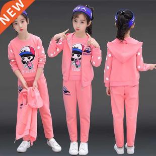 Girls Clothes Set Teen Kids Tracksuit 2020 Autumn Winter Ves