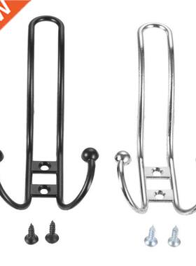 139*66mm Wall Door Bath Double Prong Coat Hook Hanger Furnit