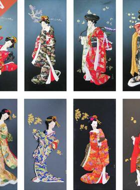 Japanese decorative ornaments hanging picture clothes dolls