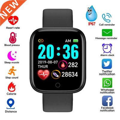 D20Smart Watch Heart Rate Blood Pressure Bluetooth Step Coun