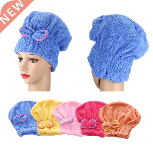 Microfibre Quick Hair Drying Bath Spa Bowknot Wrap Towel Hat