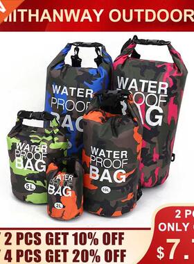 2L-30L Waterproof Dry Bag Camouflage Pond Backpack Dry Sack