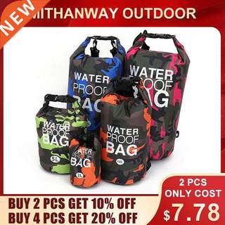 2L-30L Waterproof Dry Bag Camouflage Pond Backpack Dry Sack