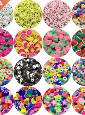 0cs/Lot 10mm Clay Beads olyme Fuit olyme Clay Sace