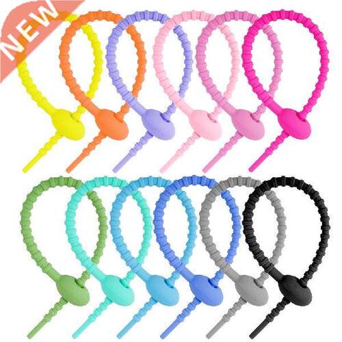 5Pcs Strips Silicone Cable Ties  Keychain Lanyard