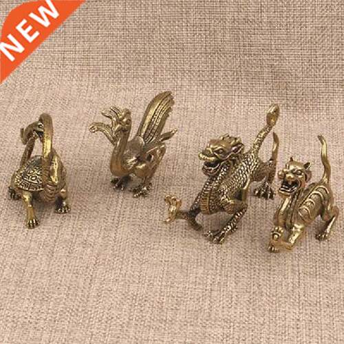 Copper Chinese Feng ui Ornament Dragon Tiger Snake Turtle