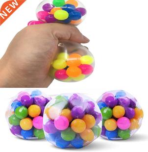 1/3pcs Clear Stress Balls Colorful Ball Autism Mood Squeeze