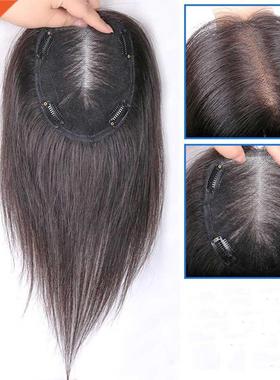 Human Hair Toupee Clip in Human Hair Pieces Top Toppers Frin