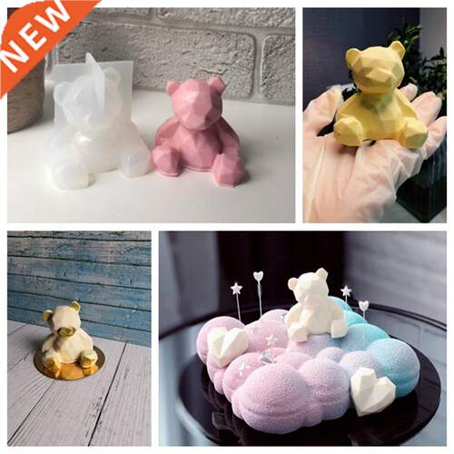 D Silicone Mold  Geometry Stereo Bear Deer Cat Bunny Ani