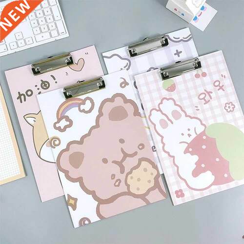 Cute A4 Paperboard Clip Cartoon file folder Density Writing