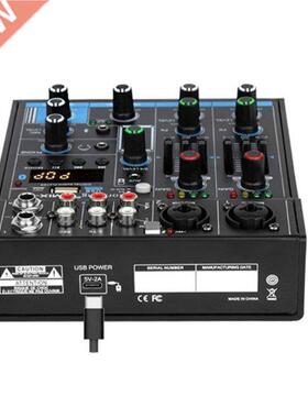 Sound Mixing Console Digital Audio Mixers Mini 4-Channel Gre