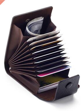 Men Business Leather Wallet Multiple Card Slots ID Credit Ca