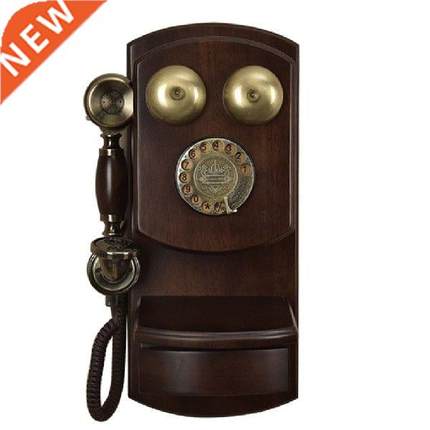 Wall Mounted Vintage Telephone Phone with Drawer, Button /