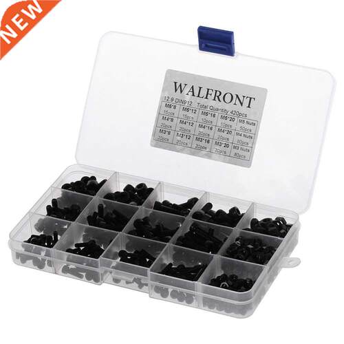 420Pcs M3 M4 M5 Hex Socket Cap Head Screws and Nuts Assrotme